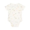 Witte body met safari diertjes - Bodysuit short sleeves little safari creme